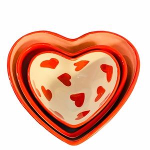3 Gorgeous Heart Shape Nesting Bowl